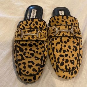 Steve Madden leopard slide mules